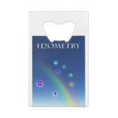 H2Ometrie - Gestructureerd water Creditkaart Flessenopener (Achterkant)