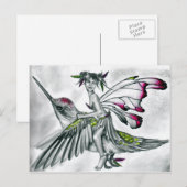 <h3>Hummingbird Rider Fairy Briefkaart</h3> Briefkaart (Voorkant / Achterkant)