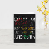 H444 Juneteenth God Say I Am Bible Verse Religious Kaart (Gele Bloem)