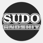 H4cked sudo sticker (Voorkant)