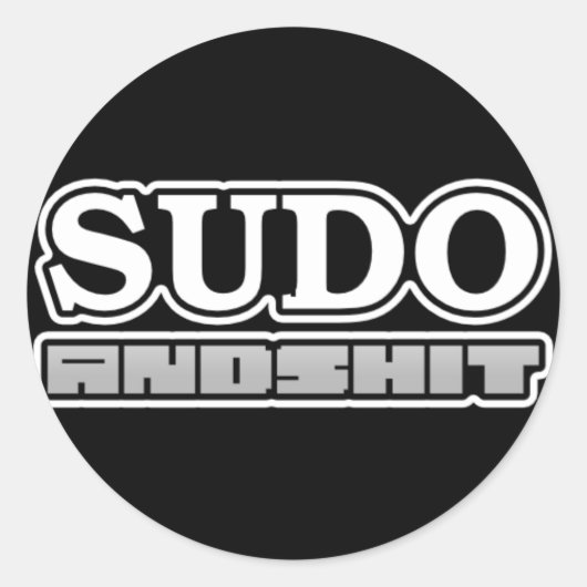 H4cked sudo sticker (Voorkant)