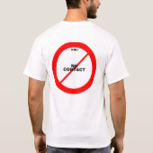 H5N1 Geen contact T-shirt (Achterkant)
