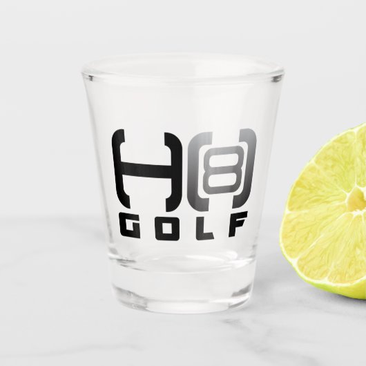 H8 Golf Shotglas Shot Glas (Voorkant)