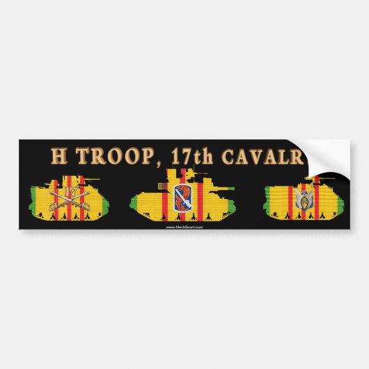 H/17th Cavalry VSR Armored Fighting Vehicles Bumpersticker (Voorkant)