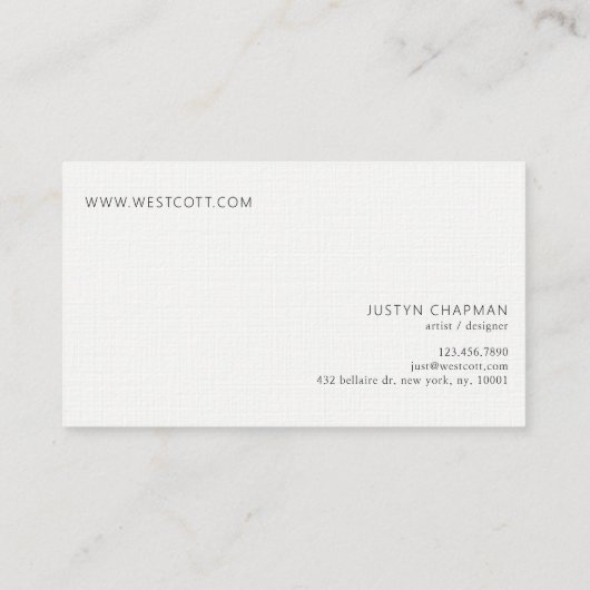 H A C H E R VISITEKAARTJE (Achterkant)