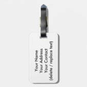 H.A.S. Kunstbagagelabel; afbeelding cholla, gem, v Bagagelabel (Achterkant verticaal)