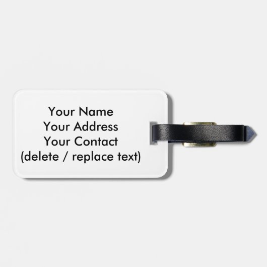 H.A.S. Kunstbagagelabel; afbeelding cholla, gem, v Bagagelabel (Achterkant horizontaal)