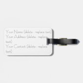 H.A.S. Kunstbagagelabel, afbeelding detail, Magnol Bagagelabel (Achterkant horizontaal)