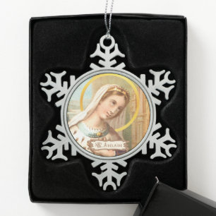 H. Adelheid, Heilige Roomse keizerin (LT 03) Tin Sneeuwvlok Ornament