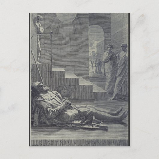 H. Alexius van Rome Gewijde Ootmoed Kunst Briefkaart (Voorkant)