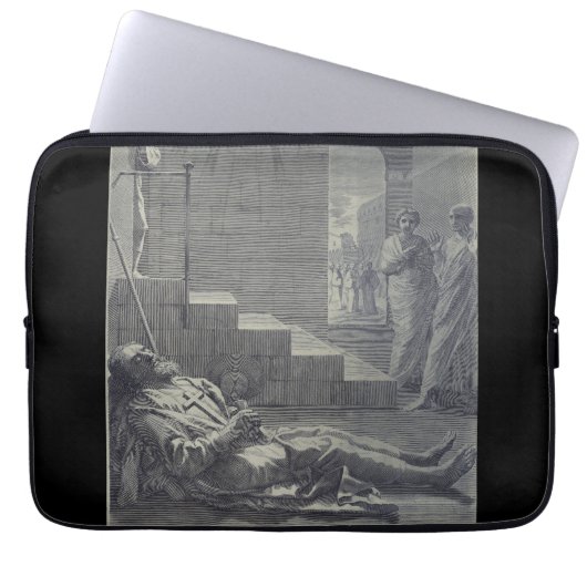 H. Alexius van Rome Gewijde Ootmoed Kunst Laptop Sleeve (Voorkant)