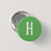 "H" Alfabet Collectible (#7) Ronde Button 3,2 Cm (Voorkant /achterkant)