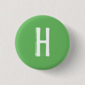 "H" Alfabet Collectible (#7) Ronde Button 3,2 Cm (Voorkant)
