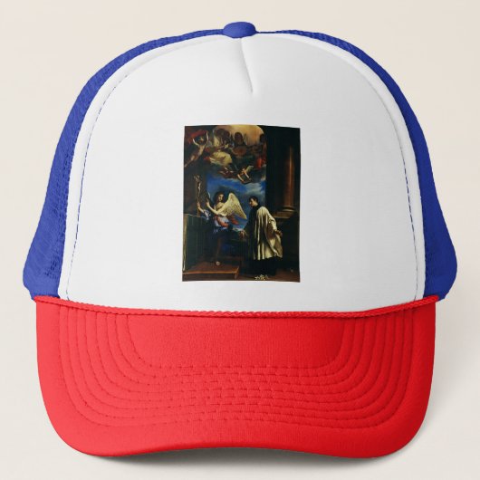 H. Aloysius Gonzaga Patroon van Studenten Kunstwer Trucker Pet (Voorkant)