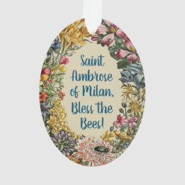 H. Ambrosius van Milaan met Bloemen, Bijen en Bije Ornament