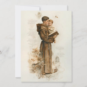H. Antonius van Padua met kind Feestdagenkaart