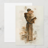 H. Antonius van Padua met kind Feestdagenkaart (Voorkant / Achterkant)