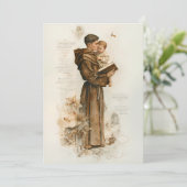 H. Antonius van Padua met kind Feestdagenkaart (Staand voorkant)