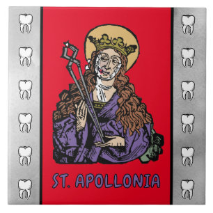 H. Apollonia met getrokken tand (Neurenberg) Tegeltje