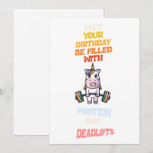 H appy birthdya card protein and deadlift lover  feestdagenkaart (Voorkant / Achterkant)