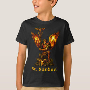 H. Archangel Rafaël Christelijke Kunst Geloof T-shirt