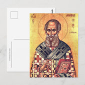 H. Athanasius de Grote Orthodoxe Christelijke Icoo Briefkaart (Voorkant / Achterkant)