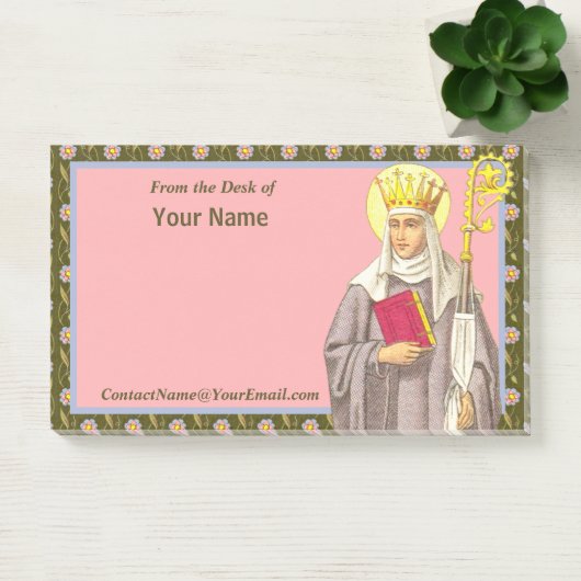 H. Audrey (Etheldreda) (P 003) 10"x6" Post-it® Notes (Kantoor)