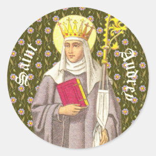 H. Audrey (Etheldreda) (P 003) Ronde Sticker