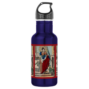 H. Barbara met artillerie (M 007) Blauw Waterfles