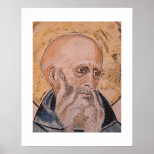 H. Benedictus van Nursia Poster (Voorkant)