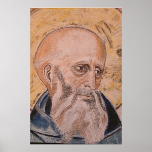 H. Benedictus van Nursia Poster (Voorkant)