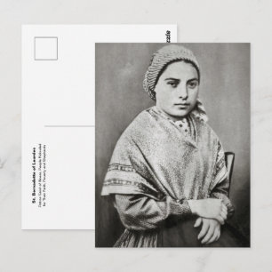 H. Bernadette van Lourdes katholieke patrones van Briefkaart
