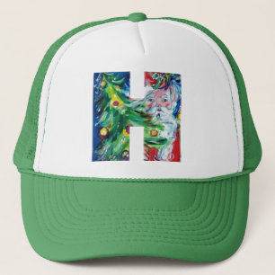 H BRIEF/SANTA MET CHRISTMAS TREE MONOGRAM TRUCKER PET