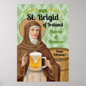 H. Brigida van Ierland en haar vat bier Poster (Voorkant)