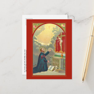 H. Camillus biddend voor een crucifix (M 020) Briefkaart