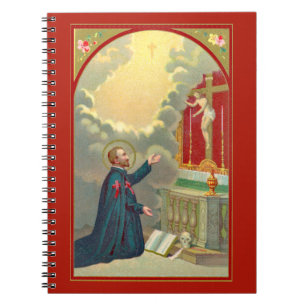 H. Camillus biddend voor een crucifix (M 020) Notitieboek