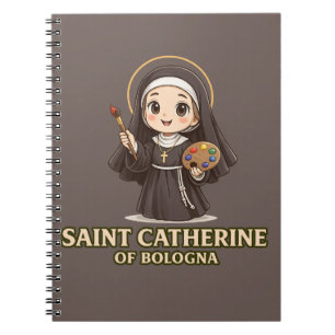 H. Catharina van Bologna Vintage Katholieke Kunst Notitieboek
