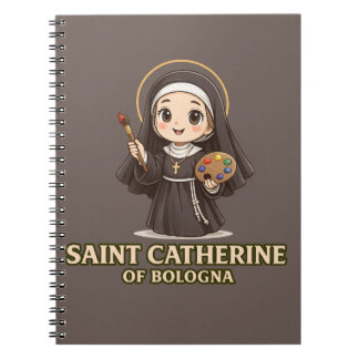 H. Catharina van Bologna Vintage Katholieke Kunst  Notitieboek