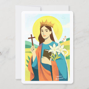 H. Catharina van Siena Feestdagenkaart