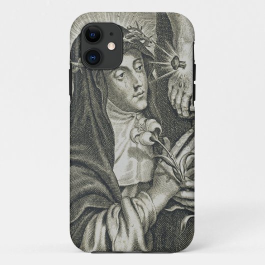 H. Catharina van Siena Kruisiging Art Noir Geloof Case-Mate iPhone Case (Achterkant)