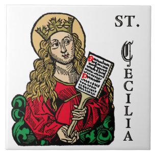 H. Cecilia met psalmbord (Neurenberg) Tegeltje
