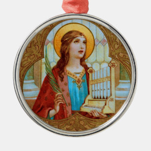H. Cecilia van Rome (BK 003) Metalen Ornament