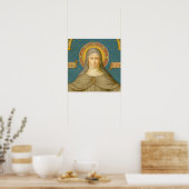 H. Clara van Assisi (27 AU) 40x40 cm of kleiner Poster (Keuken)