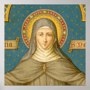 H. Clara van Assisi (27 AU) 40x40 cm of kleiner Poster
