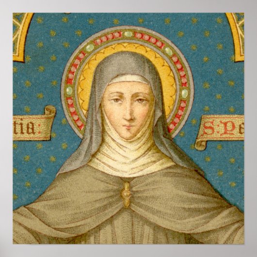 H. Clara van Assisi (27 AU) 40x40 cm of kleiner Poster (Voorkant)