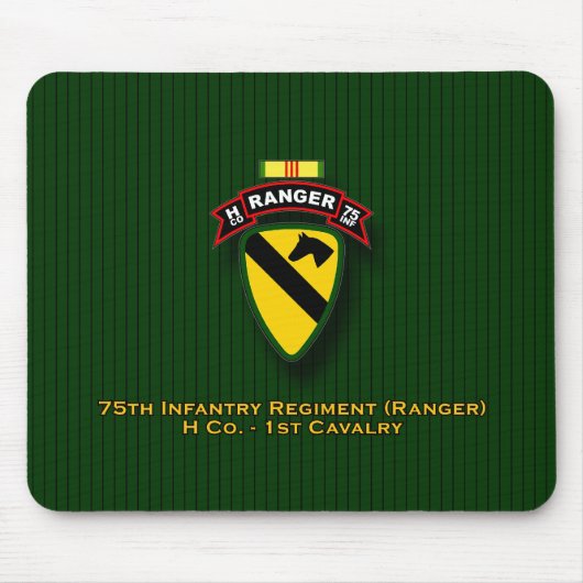 H Co., 75e infanterie - Rangers - 1st Cav - Vietna Muismat (Voorkant)