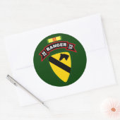 H Co, 75th Infantry Regiment - Rangers, Vietnam Ronde Sticker (Envelop)