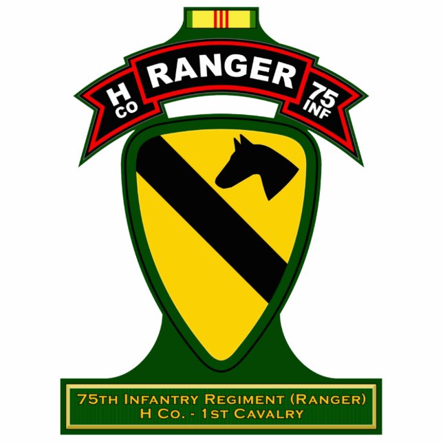 H Co., 75th Infantry Regiment - Rangers, Vietnam Staand Fotobeeldje (Voorkant)