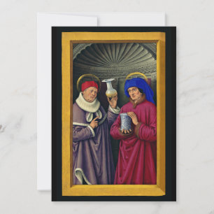 H. Cosmas en Damianus Patroonheiligen van de gezon Bedankkaart