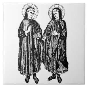 H. Cosmas en Damianus Patroonheiligen van de gezon Tegeltje